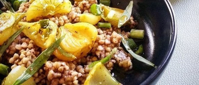 Гречка с молодым луком