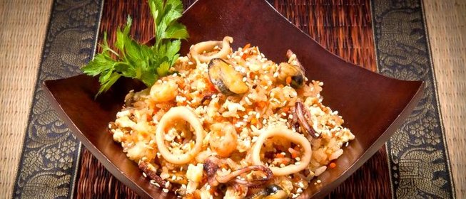 Тяхан с морепродуктами