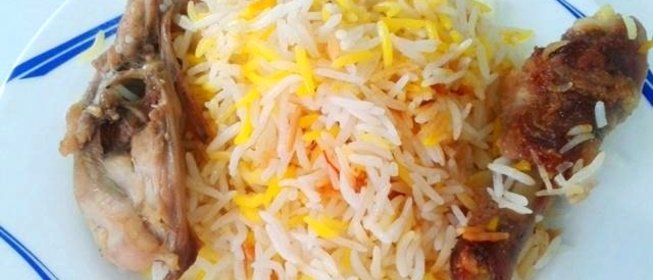 Плов с шафраном и курицей