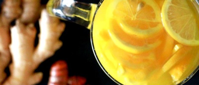 Чай с имбирем и лимоном