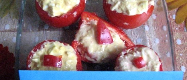 Помидоры фаршированые сыром