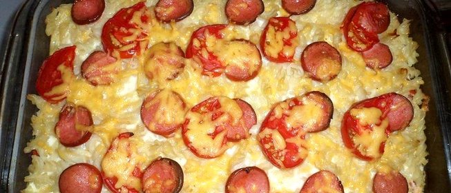 Запеканка из макарон с сыром и помидорами