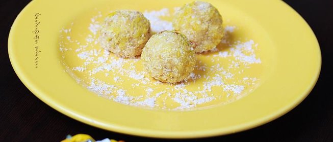 Лимонные конфетки с миндалем и кокосом