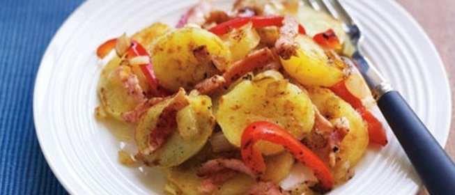 Картофель с беконом