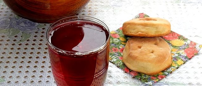 Малиновый компот с мятой