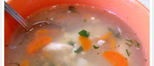 Уха из судака с пшеном