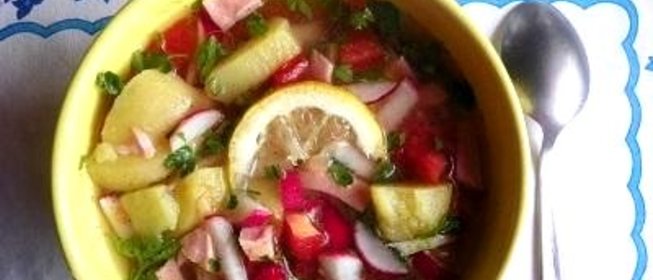 Окрошка на березовом квасе