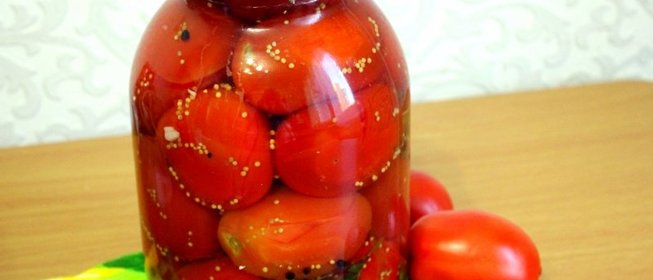 Маринованные помидоры с базиликом и семенами горчицы