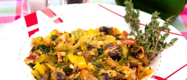 Рагу с овощами и грибами