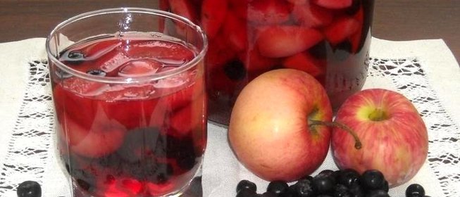 Компот из черноплодки с яблоками на зиму