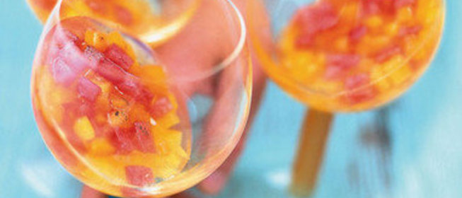 Желе с арбузом и перцем