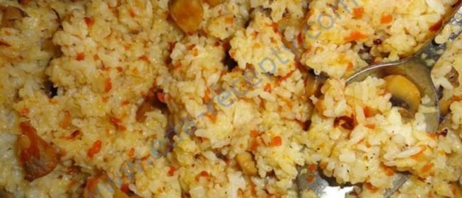 Вегетарианский постный плов с грибами