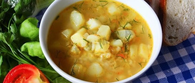 Куриный суп с рисом и картошкой