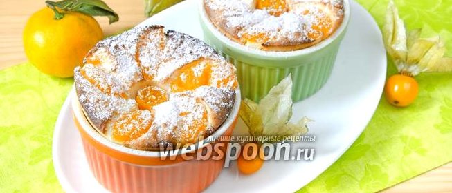 Творожная запеканка с мандаринами и физалисом