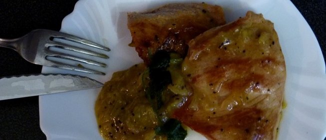 Свинина с соусом из киви