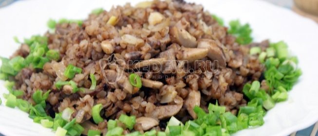 Гречневая каша с грибами