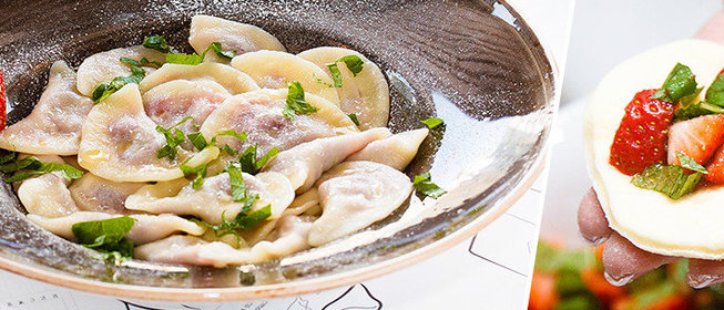 Вареники с клубникой