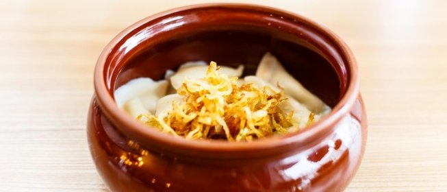 Вареники с курицей и грибами