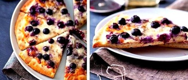 Сладкая черничная пицца
