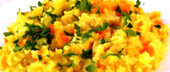 Рис с морковью и луком