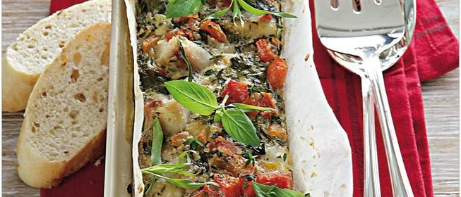 Террин из морского черта с томатами