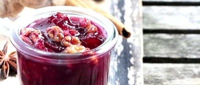 Варенье из слив с грецкими орехами