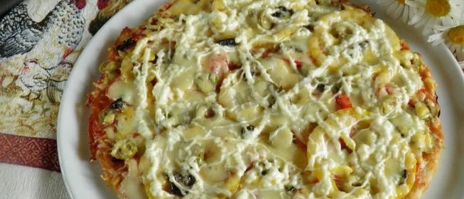 Пицца без дрожжей на молоке