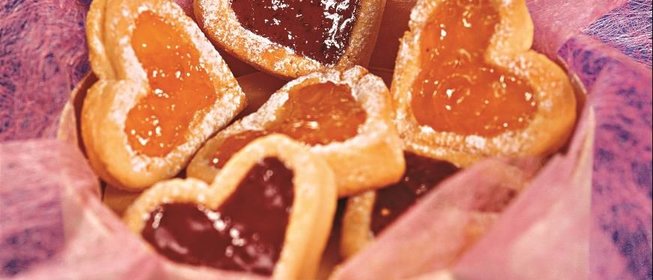 Печенье-сердечки с джемом