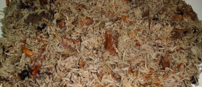 Плов с куриной печенью