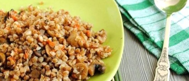 Томленая гречка с грибами