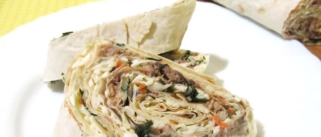 Лаваш с сардиной