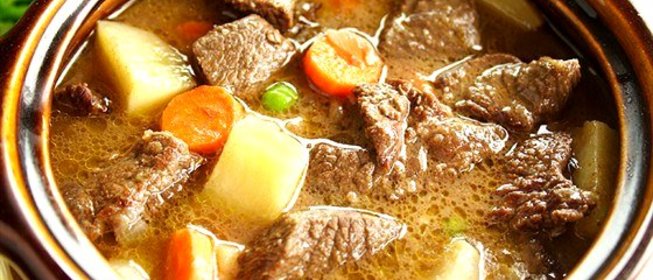 Тушеная говядина с овощами