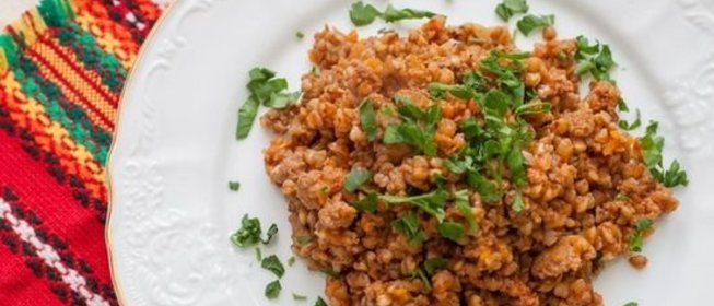 Гречка по-купечески с фаршем