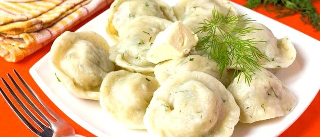 Пельмени из свинины с укропом