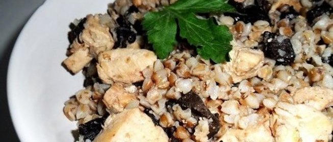 Гречка с курицей и грибами