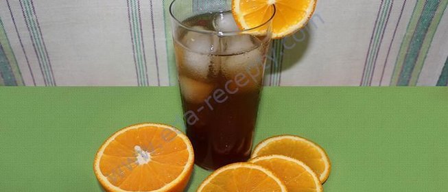 Холодный чай с апельсином