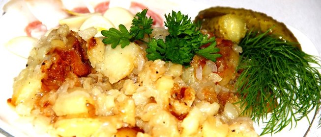 Картошка жареная на сале