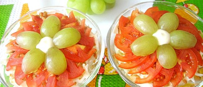 Салат с курицей и арахисом