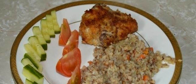 Обжаренная гречка с луком и морковью