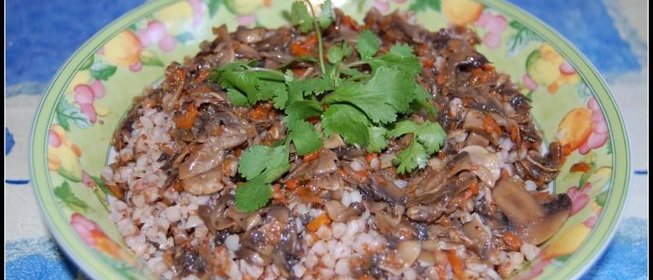 Гречка с грибами