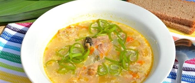 Рыбный суп с плавленым сыром