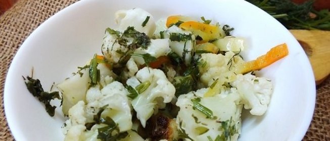 Цветная капуста с болгарским перцем