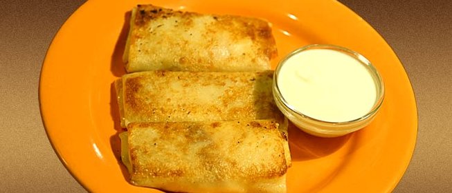 Блины с курицей и грибами