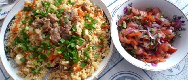 Cалат Ачик-чучук к узбекскому плову