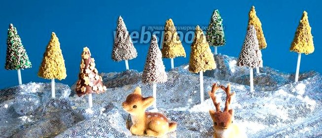 Шоколадные конфеты «Ёлка» на палочке