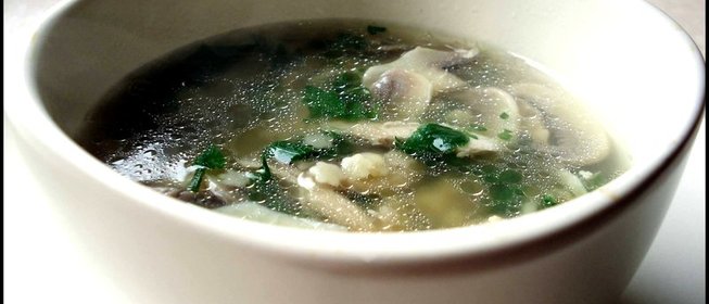 Куриный суп с грибами