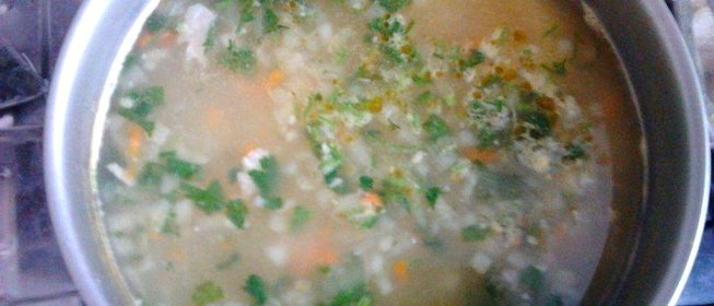 Уха с семгой