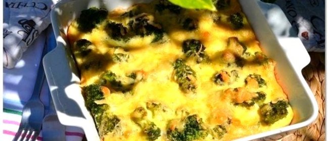 Запеканка с брокколи
