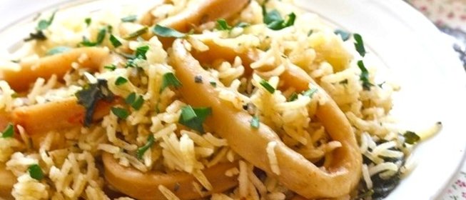 Плов с кальмарами