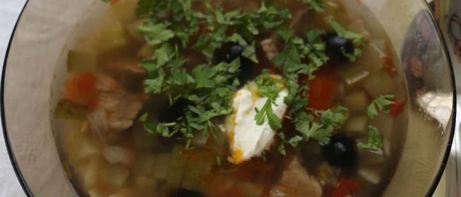 Солянка со свининой